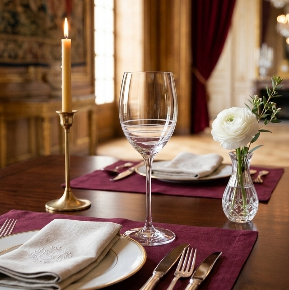 Villeroy and Boch New Wave Acide Etched wine Clear Stemware for Elegant Dining